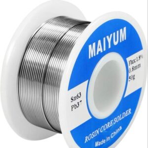 MAIYUM 63-37 Tin Lead Rosin Core Solder Wire for Electrical Soldering (0_8mm 50g)
